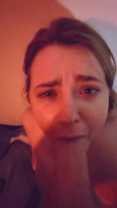 I'm a little angel, until I get throated and blasted with cum 😇💦