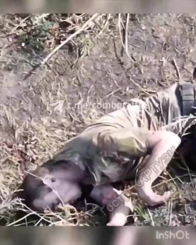 Footage shows a Russian soldier slowly dying after being abandoned by his comrades NSFL