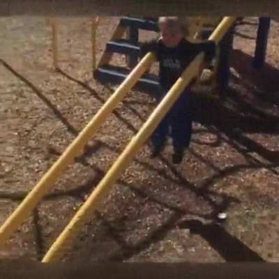 Kid forgets that his legs have a duty