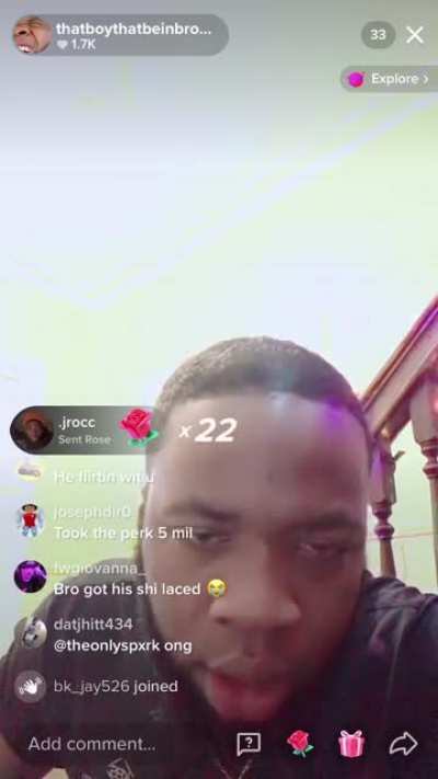 what&rsquo;s good deo just was casually scrolling through my camera roll and found this video of chris off a perc 3000
