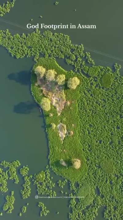 A heavenly imprint upon the earth, behold the stunning "God Footprint" at Deepor Beel. This lake is more than a body of water; it&rsquo;s a living story woven from myth and natural beauty.