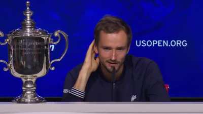 Medvedev on his special Fifa celebration: &ldquo;I got hurt a little, it&rsquo;s not easy to make it on hard court. But I&rsquo;m happy I made it legendary for myself.&rdquo;