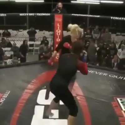She fought a professional mma fighter. Just for money
