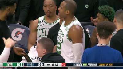 "There's gonna be a fine somewhere tonight" - KAT on the atrocious reffing of the Wolves vs Celtics game