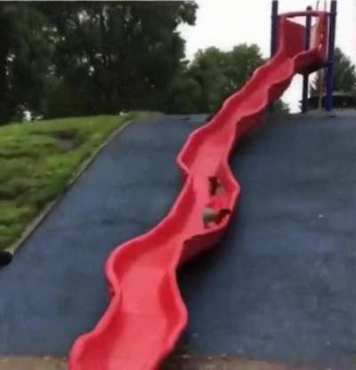 A slide with curves