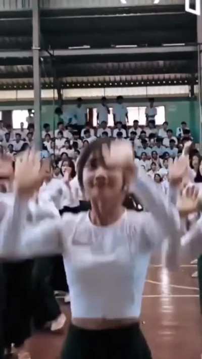Myanmar high school students practicing for upcoming games with the &lsquo;Do Myanmar Goon Saung&rsquo; (တို့မြန်မာဂုဏ်ဆောင်) song