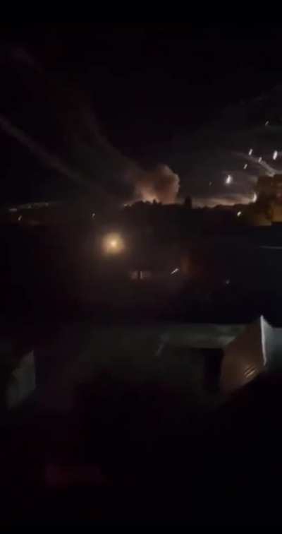 A missile launch from a Russian air defence system
