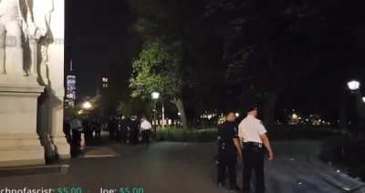 Man calls Asian NYPD a "Ch*** multiple times at Washington Square Park Protest last night