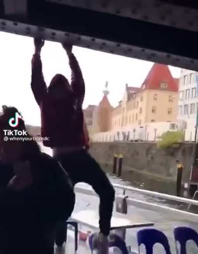 Holding onto the bridge