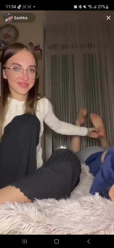 Sonya feet tickled live
