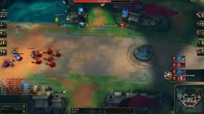 Teemo and Viktor managed to die simultaneously, landing all of us in Hell with big Teemo himself
