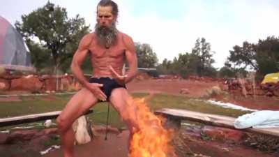 Balls slapping over fire will cleanse your soul.