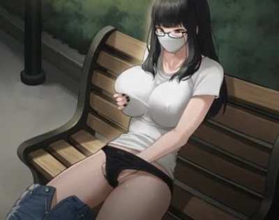 Masturbating in the Park (@kkamja_)