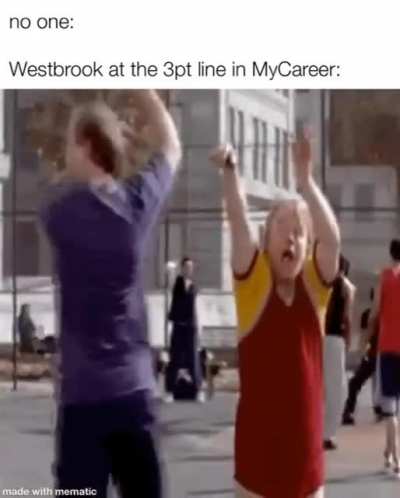 I swear Westbrook thinks he’s the 3pt messiah after going 2-16