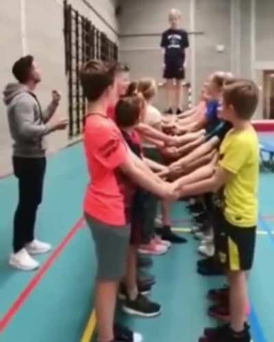 Team building trust fall
