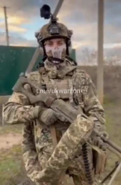 A Ukrainian soldier said, 