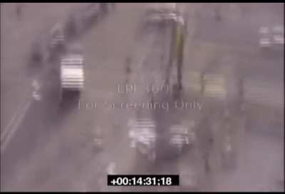 The infamous barbaric attack on Reginald Denny during the 1992 Los Angeles riots.