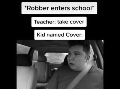 When a robber enters school