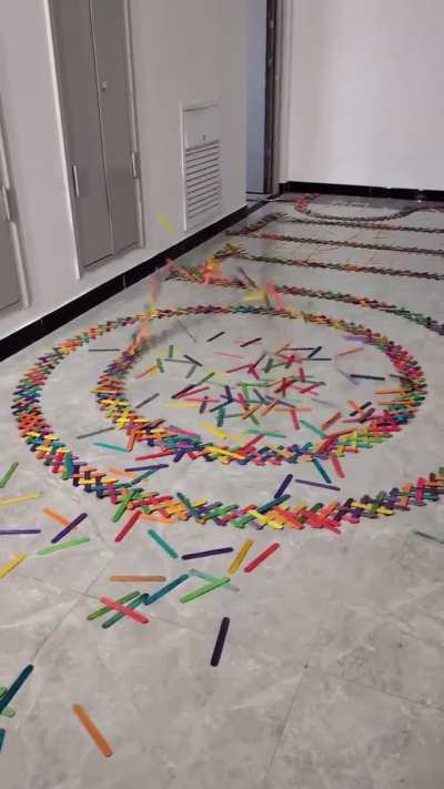 Flying domino effect