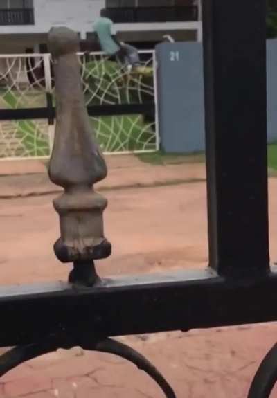 &ldquo;the gate and ground ganged up on me uhear&rdquo;