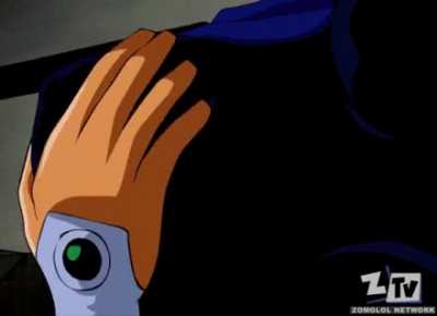Starfire having a little "fun" with Raven