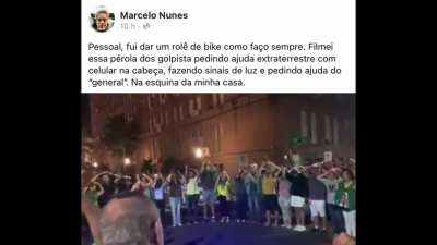 Brazilian protesters calling for alien help