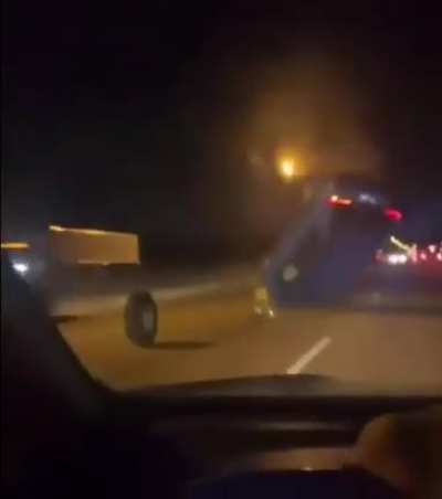 The wheel on the truck goes....