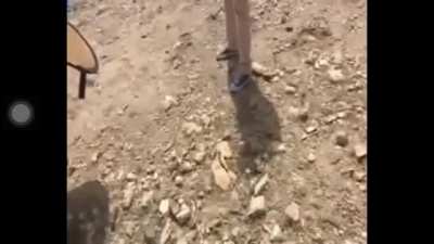 WCGW reporting near a pile of burning drugs