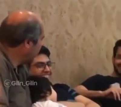 Smoking in front of the family