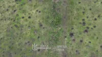 UA National Guard's 4th Brigade, 3rd Battalion "Svoboda" drone team posted footage of the group's defense against Russian infantry assaults, using FPV drone strikes + munition drops to hit an armored vehicle and dismantle enemy attacks. Recent footage com