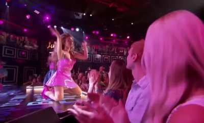 Sarah dancing on stage