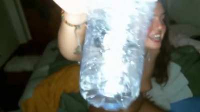 Me, SQUIRTING ON A BOTTLE, 2020 (I also drink it and describe it to u :))