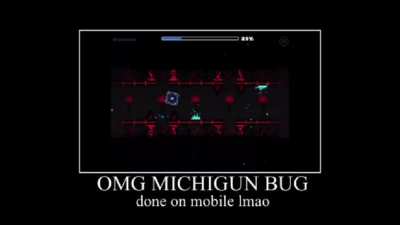 lol i did michigun bug on mobile (volume warning)