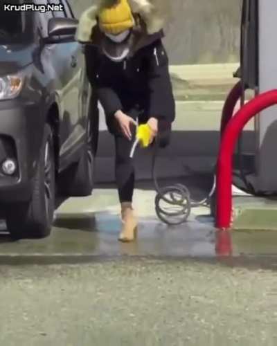 Just washing a car