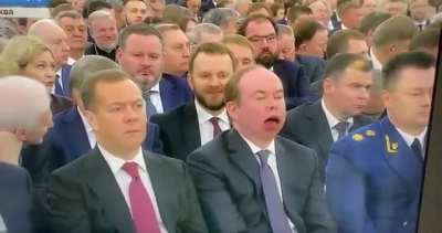 This moment from Putin's recent "annexation" party