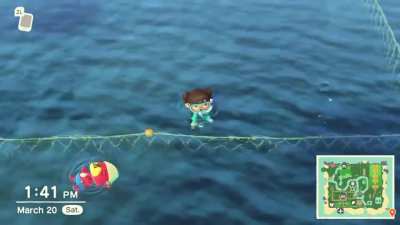 Absolutely losing my mind over Pascal eating his scallops and swimming with him