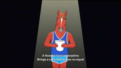 This beautifully crafted yet terrifying scene stopped me from committing suicide 12 months ago and kicked started my monthly therapy sessions. This show truly helped me see a way out. Thank You Bojack for letting me see a better path!❤️❤️