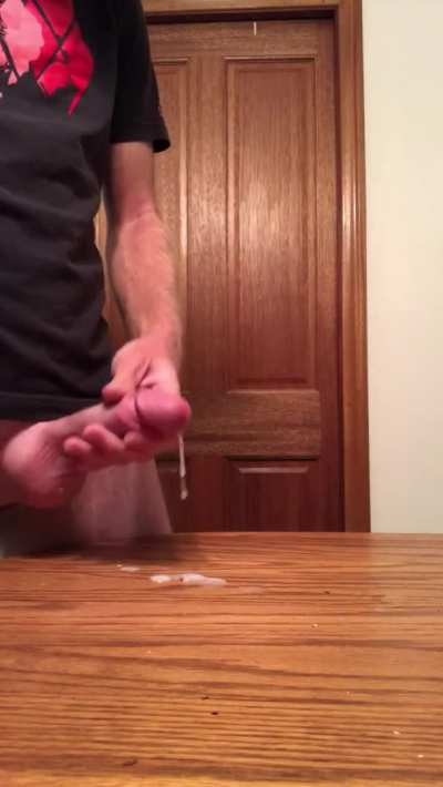 The table needed to be cleaned anyway