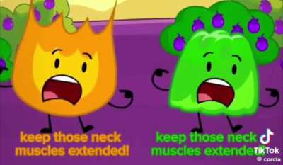 Keep those neck muscles extended!
