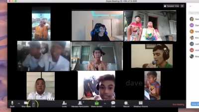 *nadisconnect yung teacher sa call* boys: