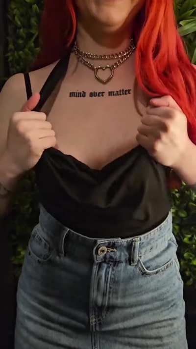 my titties are small but atleast they&rsquo;re fun to play with ;)