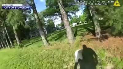 Police shoots a blind and deaf dog as it wanders around the garden