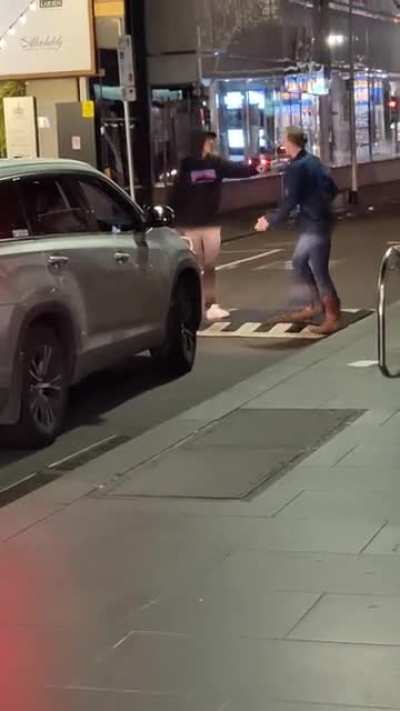 to block the road