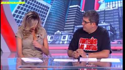 Anna Simon and her extremely tight shirt