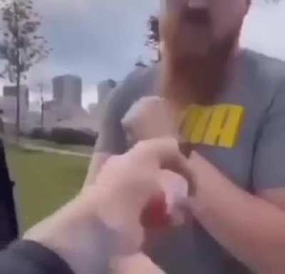 The child just came out of them