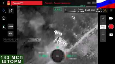 Russian drone finds Ukrainians 