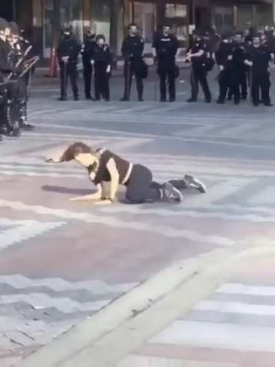 Influencer arrested for getting on top of police car