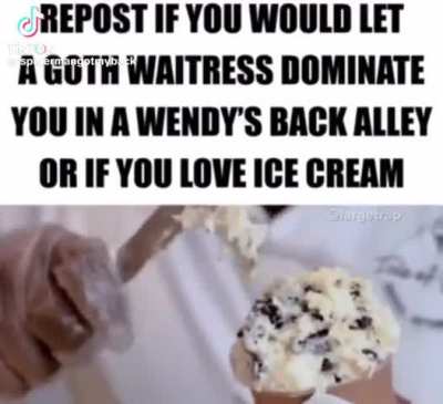 I love ice cream