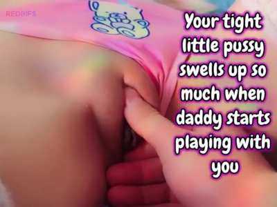 Baby girl pussy gets tight at daddy&rsquo;s touch