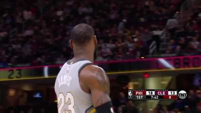[Highlight] (2018) LeBron James' behind-the-back dribble goes through own teammate's legs